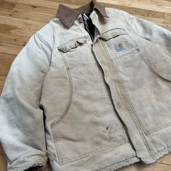 Vintage Carhartt Jacket Washed beige White - Picture 3 of 5